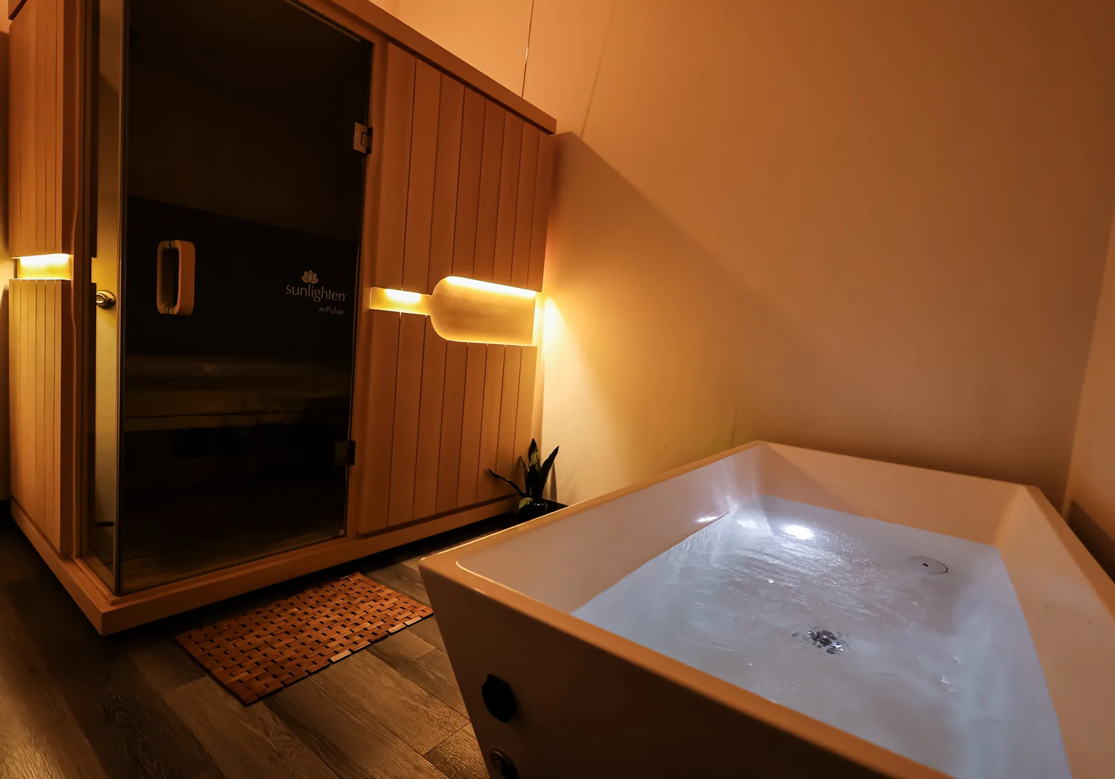 Actual Bayport Athletic Recovery sauna and cold plunge room